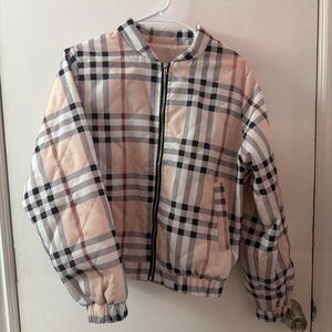Plaid Bomber Jacket
